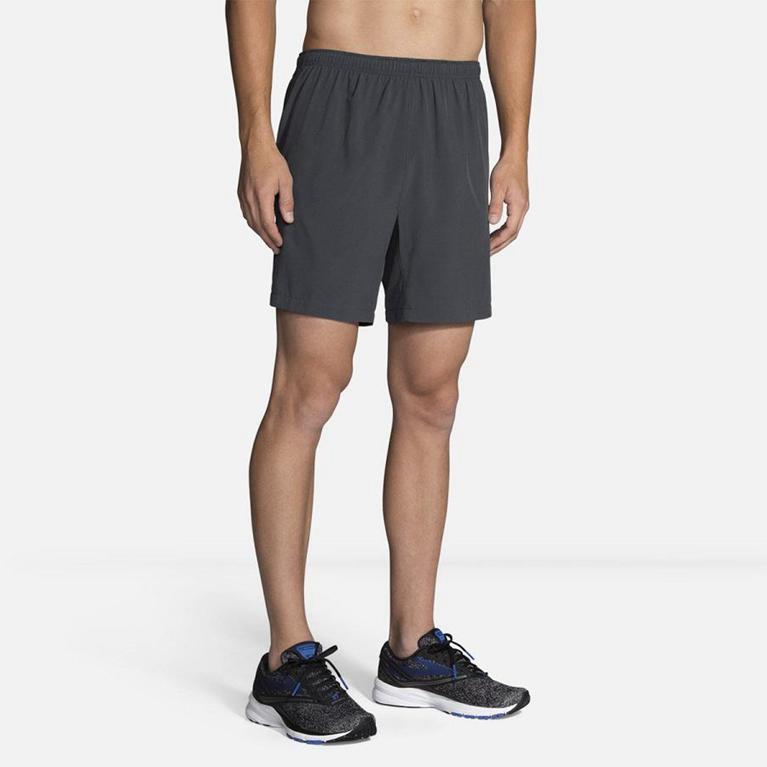 Brooks Sherpa 7 2-in-1 Running Shorts - Men's - Grey (63125-KMHU)